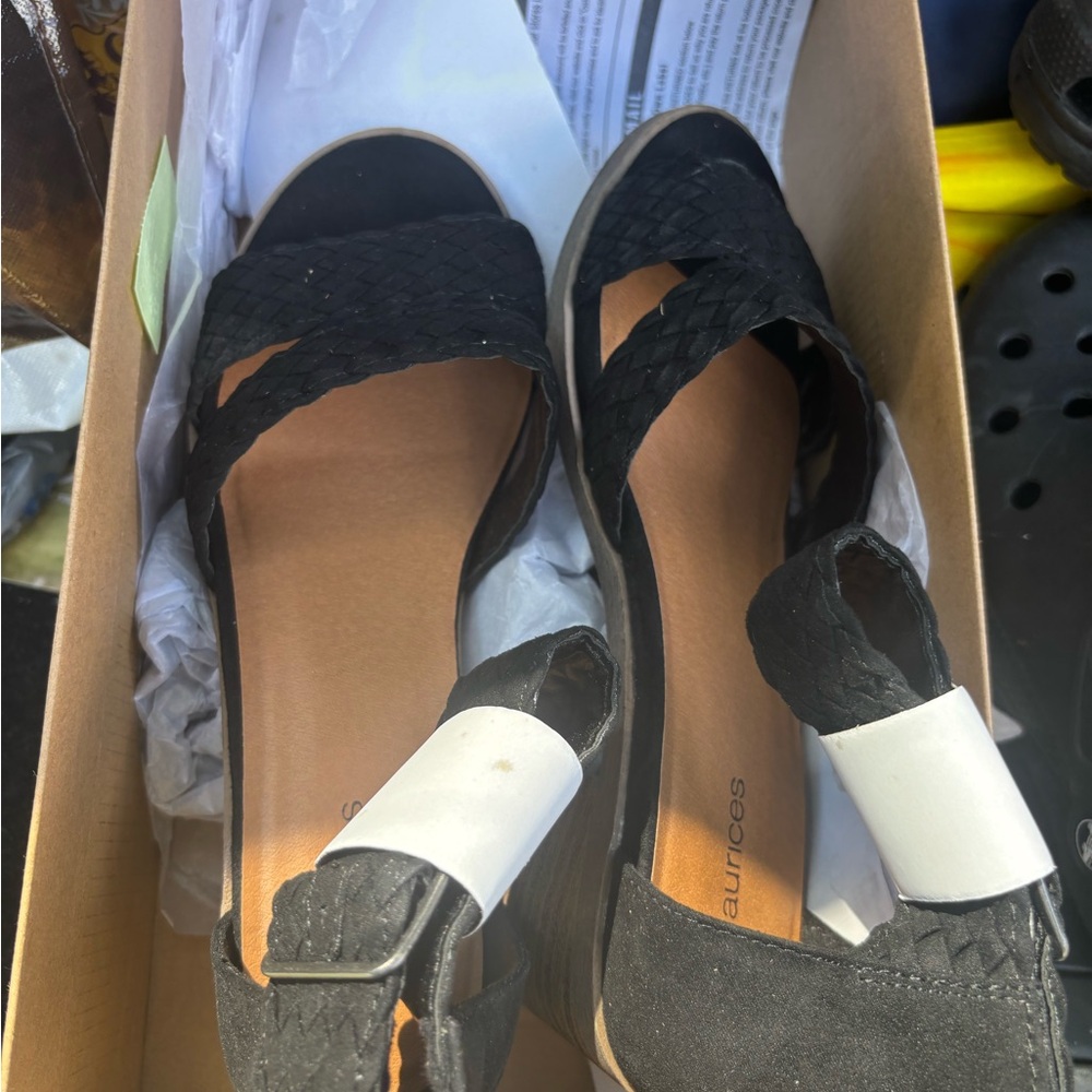 Black Woven Sandals